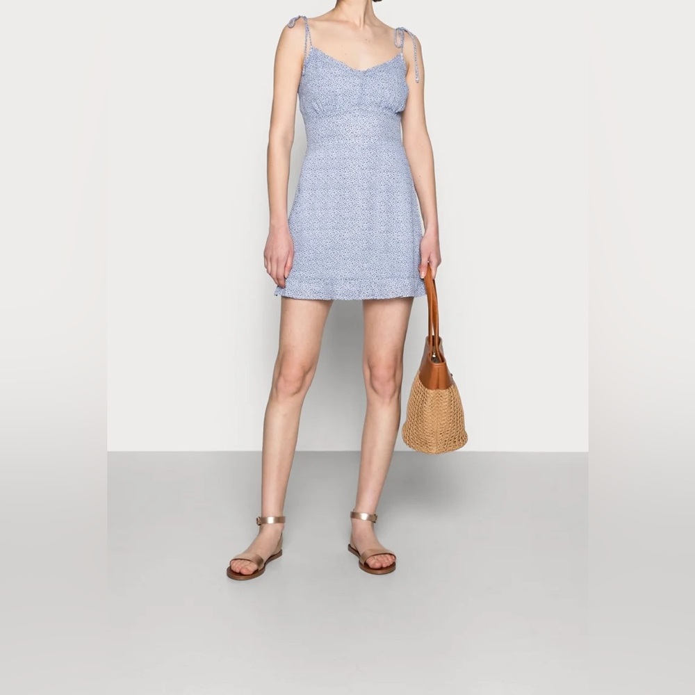 Abercrombie & Fitch Blue Floral Spaghetti Strap Dress - Picture 3 of 12